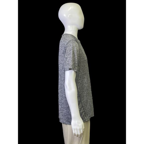 Russell Dri-Power 360 Gray V-Neck Short Sleeve Athletic Shirt Men's Size Large - Picture 4 of 9